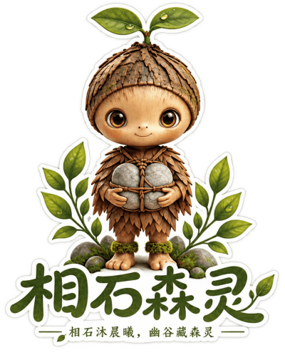 相石森灵标识:小森灵抱着石心背包